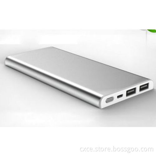 Power bank, 12800mAh, metal cover, dual USB, ultra-slim, PB19